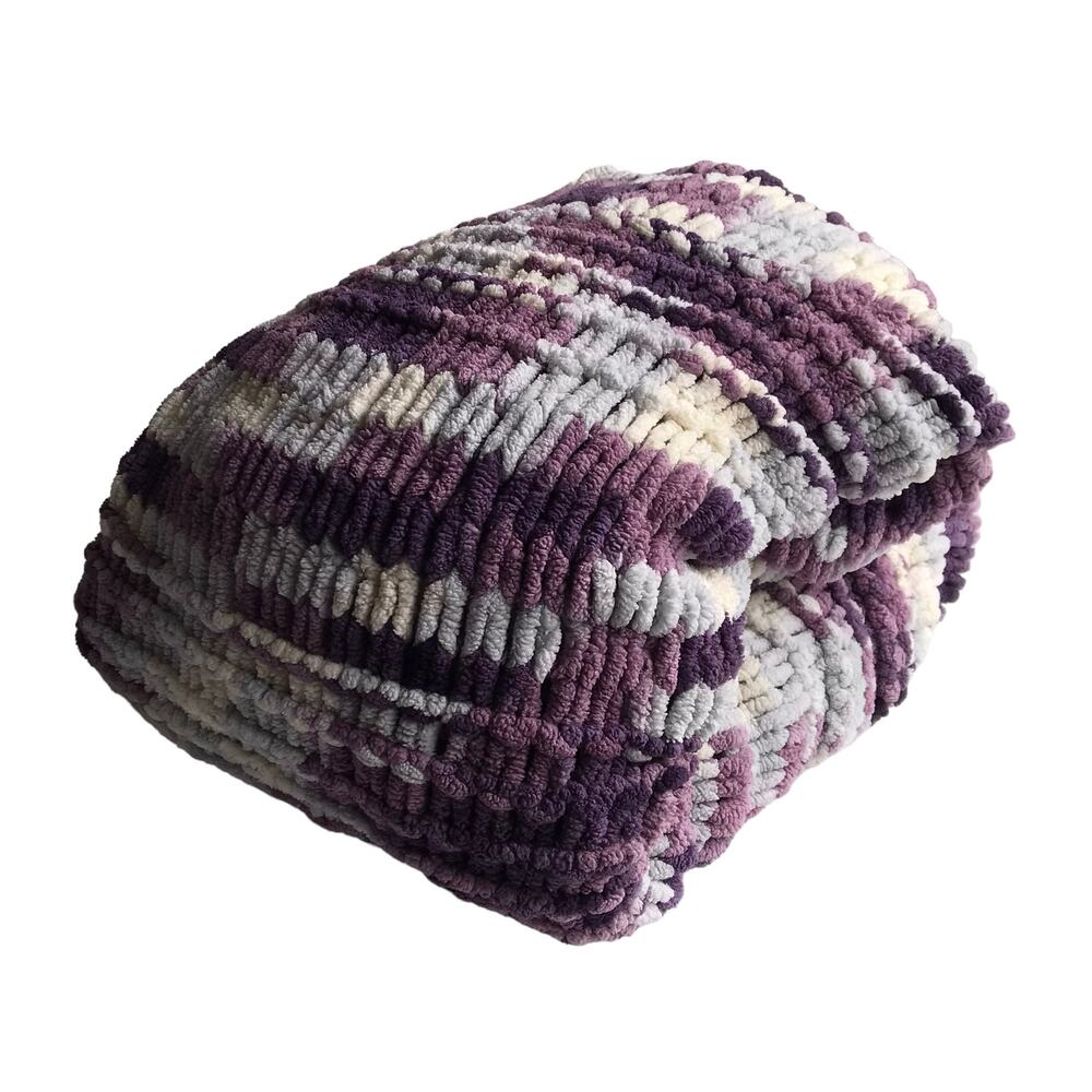 Handmade Ombre Knit Blanket Throw - Picture 7 of 16